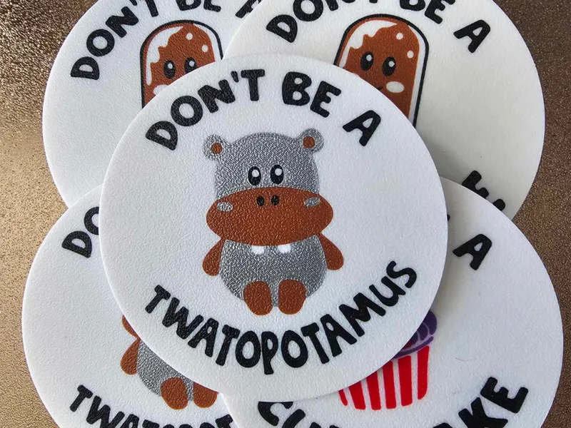 Sarcastic Tw*topotamus Gag Coaster