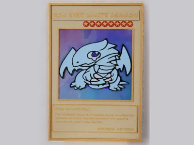 Boo Eyes White Dragon - Oversized Yugioh Card