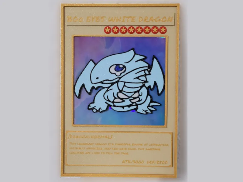 Boo Eyes White Dragon - Oversized Yugioh Card