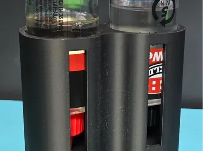 Epoxy upside down bottle holder