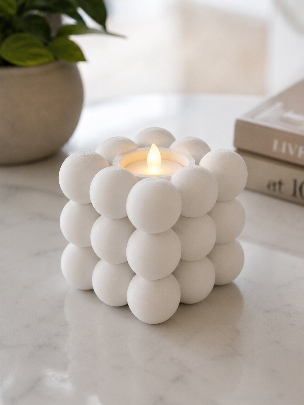 Bubble Cube Teelichthalter