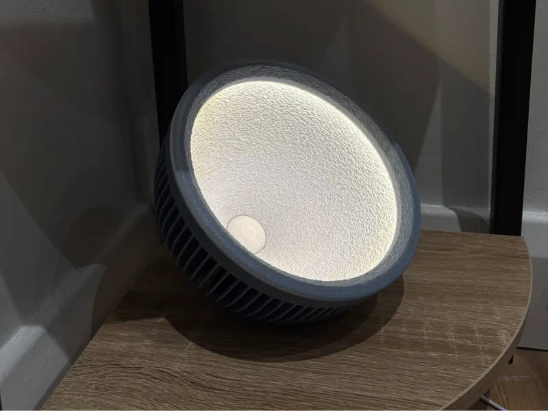 Modern Ambient lamp - indirect light, fuzzy skin