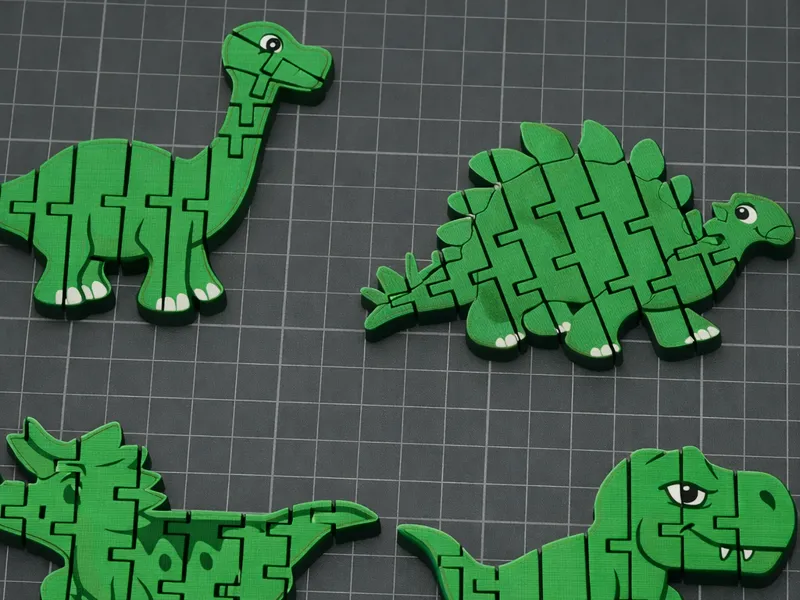 Flexi Dinosaur Set 1 plate 4 colors