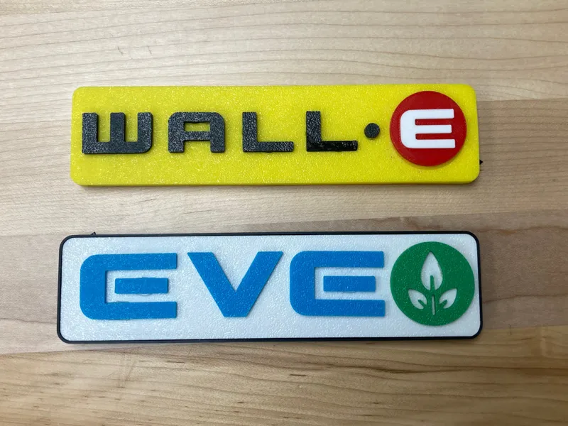 Wall E and EVE signs (for X1C)(AMS optional)