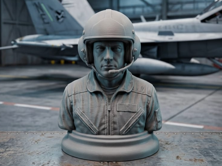 Miniatura su busto Pilota Di Elicotteri