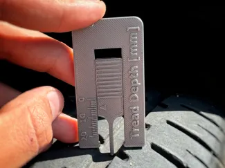 Tire Tread Depth Gauge - Print in place