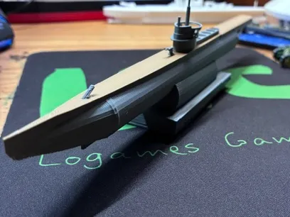 Modelo para impresión 3D: German U-Boat V2. Referencia del modelo original.