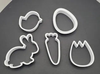 Easter Cookie Cutter Set Bunny, Tulip, Chick, Egg