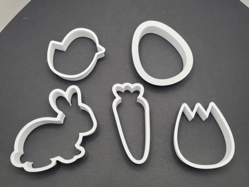 Easter Cookie Cutter Set Bunny, Tulip, Chick, Egg