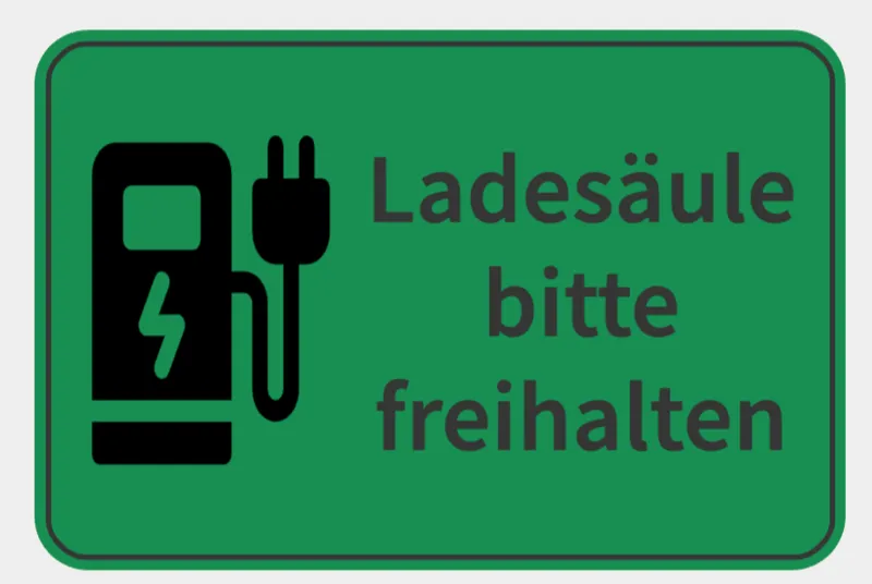 Sign - Ladesäule blockiert
