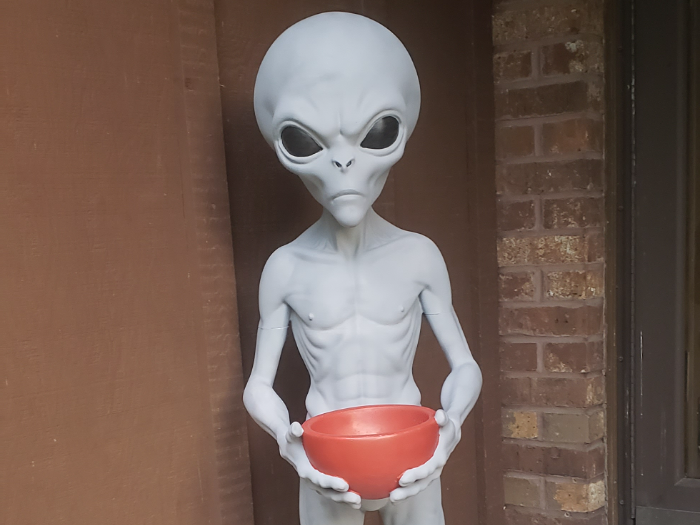 3 1/2 ft tall Alien Greeter - 1