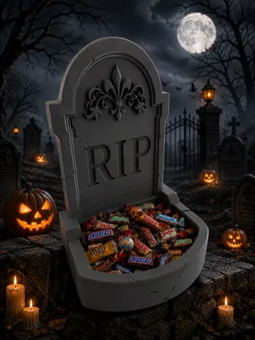 Modelo para impresión 3D: Grabstein – Halloween Süßigkeitenschale — vista de referencia 2