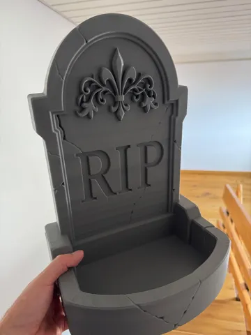 Modelo para impresión 3D: Grabstein – Halloween Süßigkeitenschale — vista de referencia 3