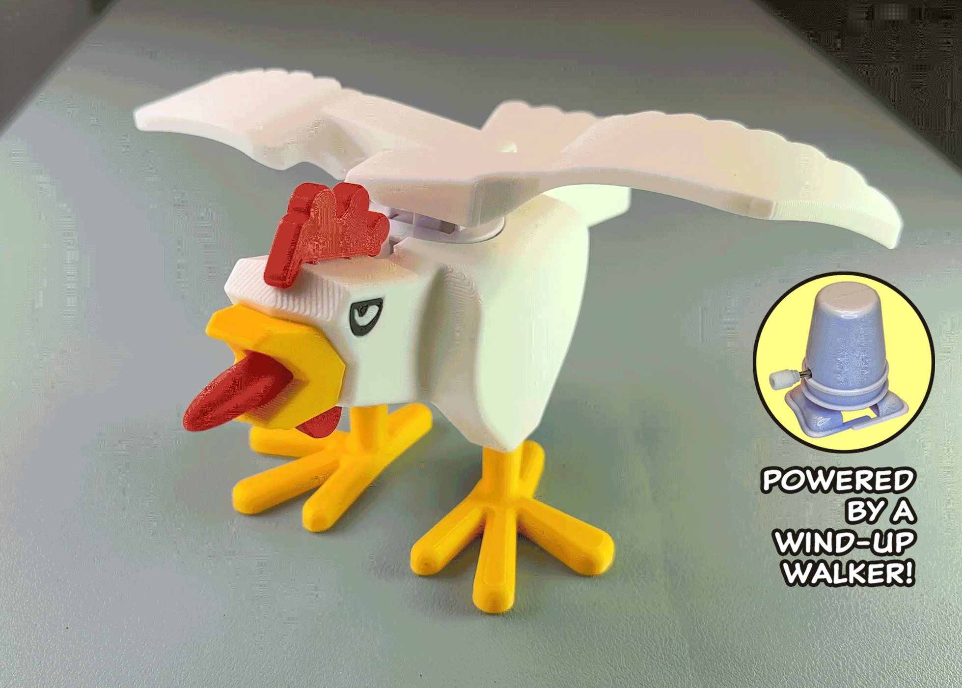 Wind-Up Flapping Chicken