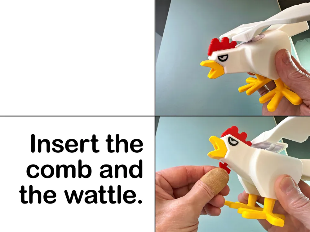 Wind-Up Flapping Chicken - Free 3D Print Model - MakerWorld