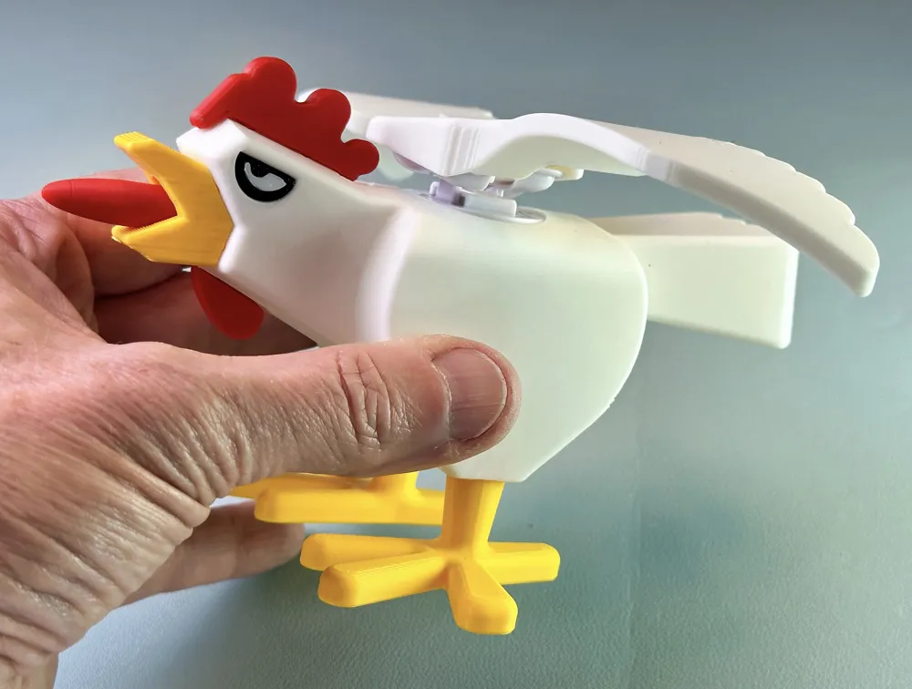 Wind-Up Flapping Chicken - Free 3D Print Model - MakerWorld