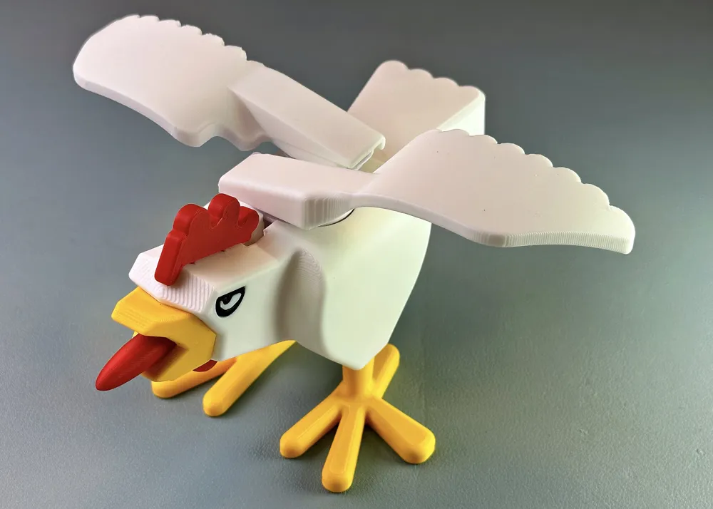 Wind-Up Flapping Chicken - Free 3D Print Model - MakerWorld
