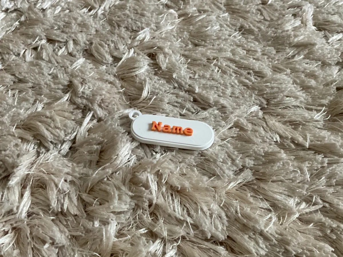 Customizable name tag keychain - Free 3D Print Model - MakerWorld