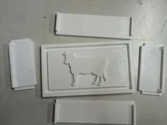 butter mold with dimensions 120x60x30 mm