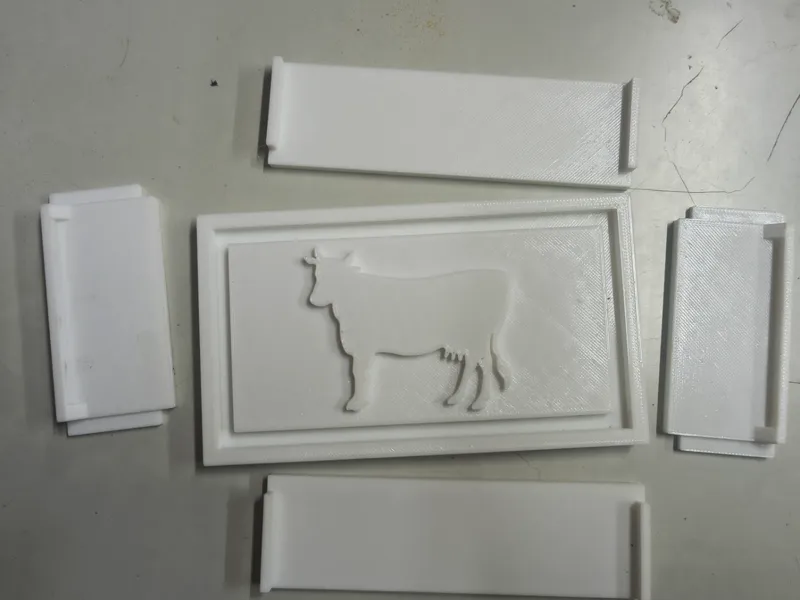 butter mold with dimensions 120x60x30 mm