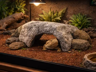 Rock Arch Reptile Hide & Basking Bridge