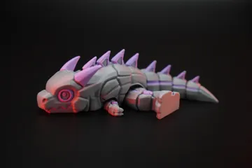 Letrero o emblema decorativo: Cyberpunk Robotic T-Rex Dinosaur — vista de referencia 2