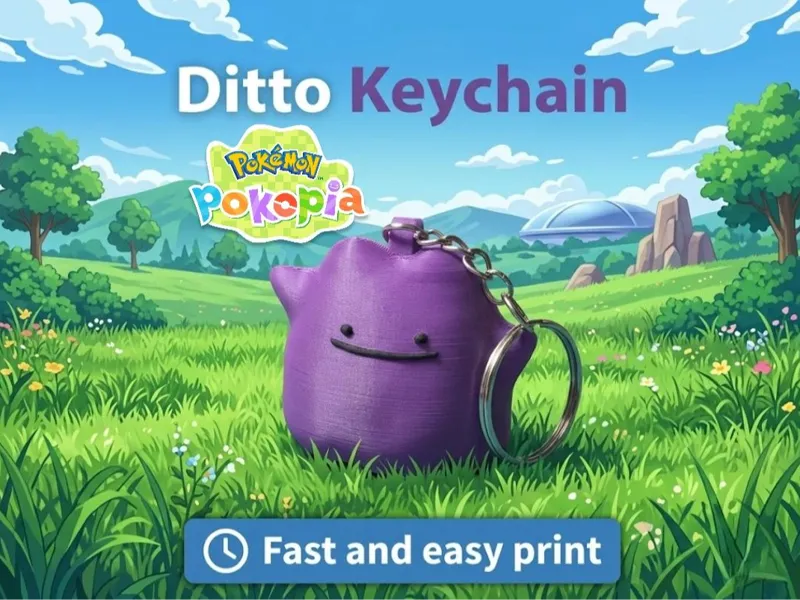 Ditto Keychain Pokemon Pokopia