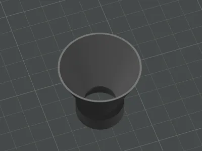 Screwable soap funnel - for countertop dispenser