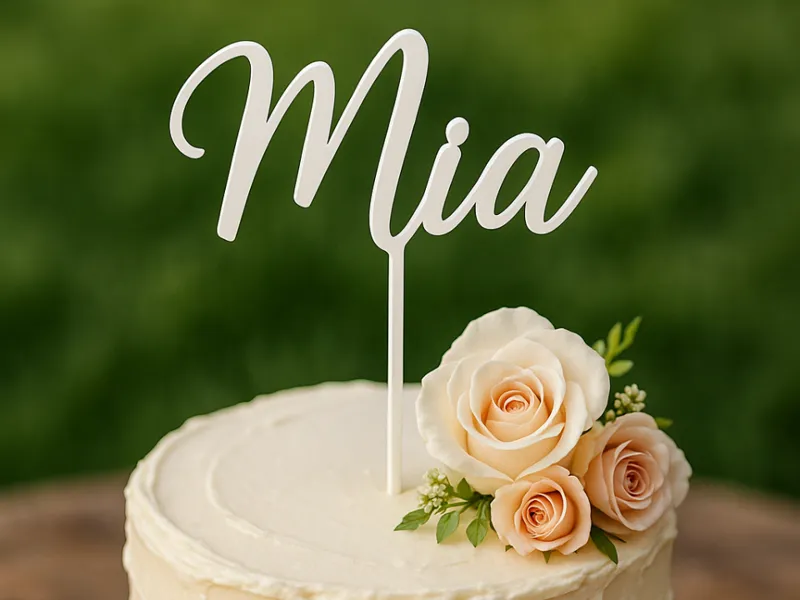 Mia - Birthday Cake Topper