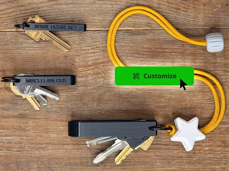 EDC TPU Key Case — Customizable size + labels
