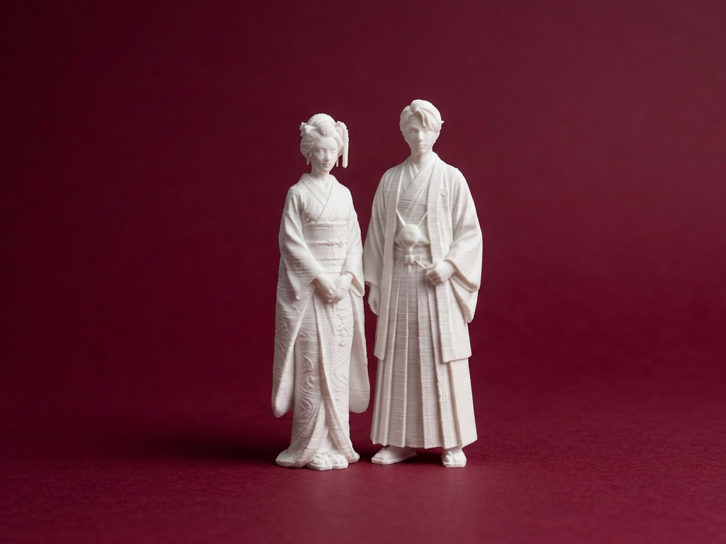 Japanese Folk Costume Couple - 3D Model