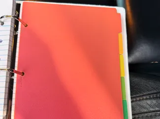 Mini binder dividers