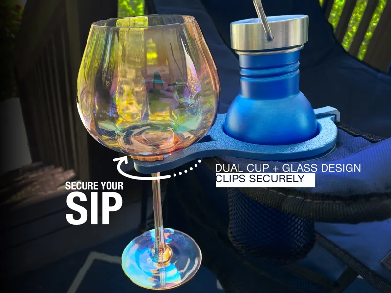 Wine Glass Holder for Camp Chair