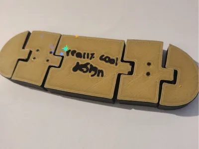 Skateboard flexi fidget with a really cool design