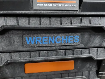 Drawer Label for RIGID Pro Gear System 2.0