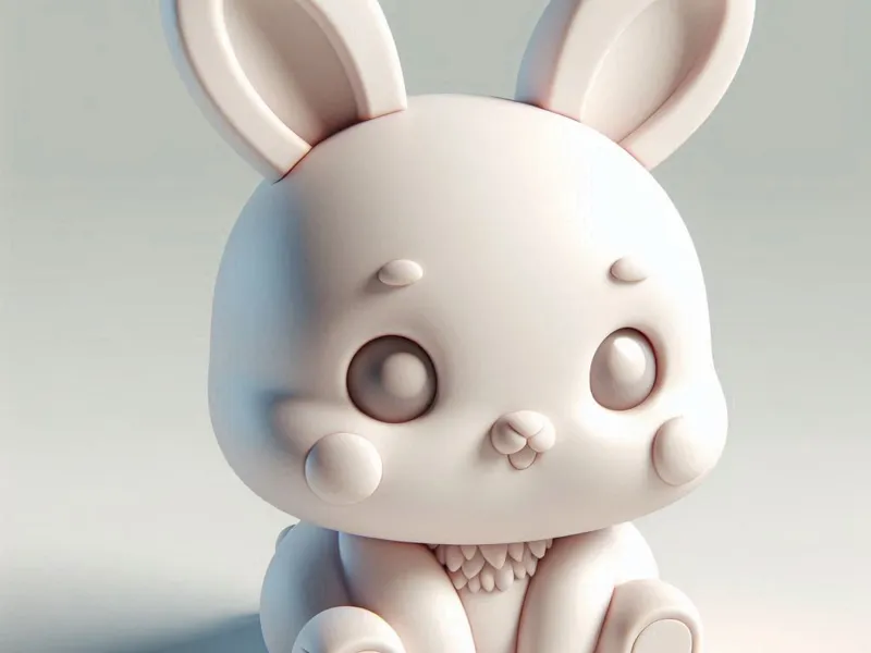 可爱小兔子3D打印模型cute little rabbit 3D pringting model