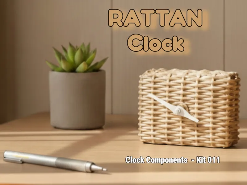 Rattan Table Clock (Clock Components-Kit 011)