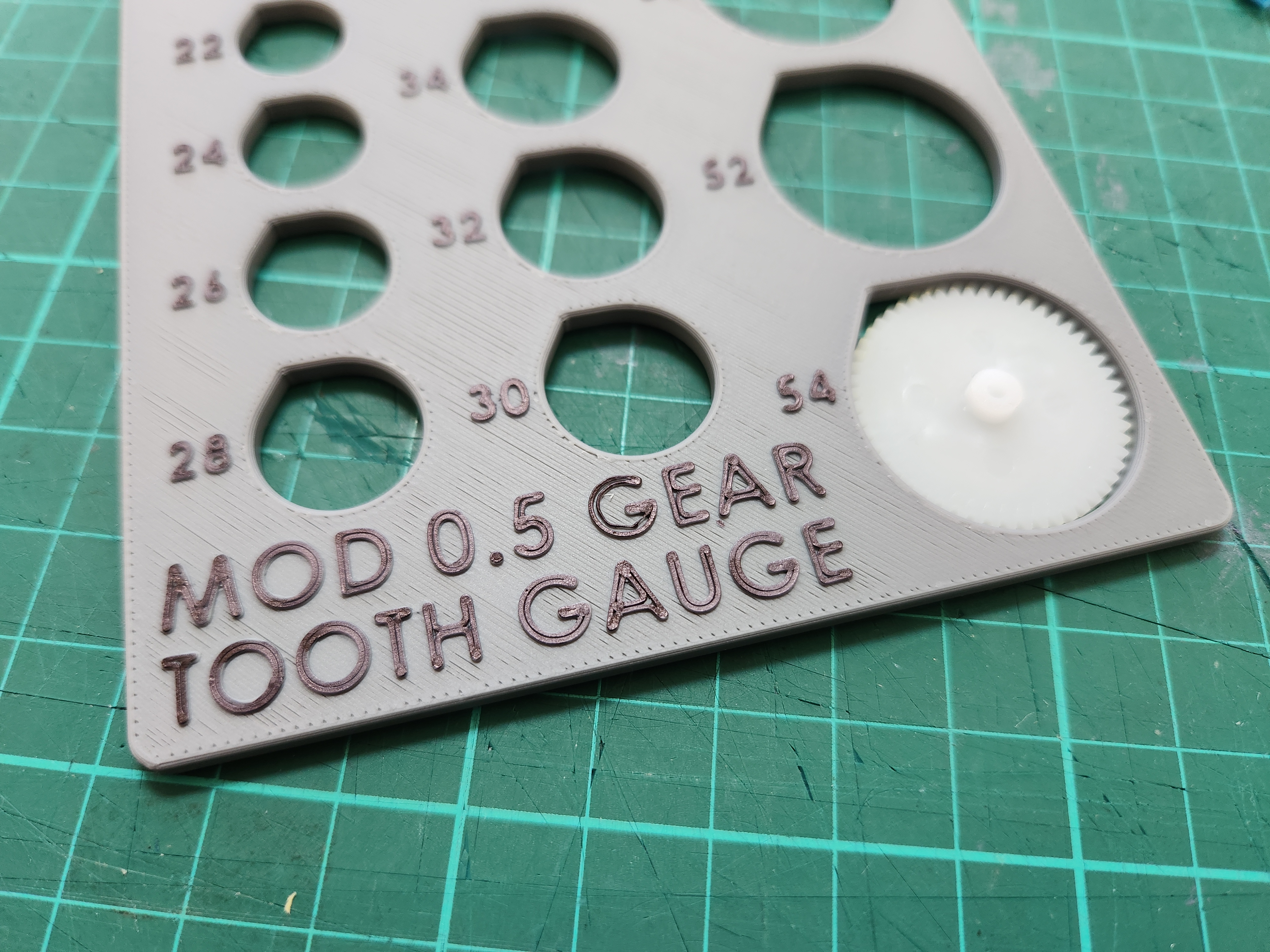 Miniatura 2 do modelo 3D Gear Tooth Counting Gauge - Module 0.5 Spur Gears