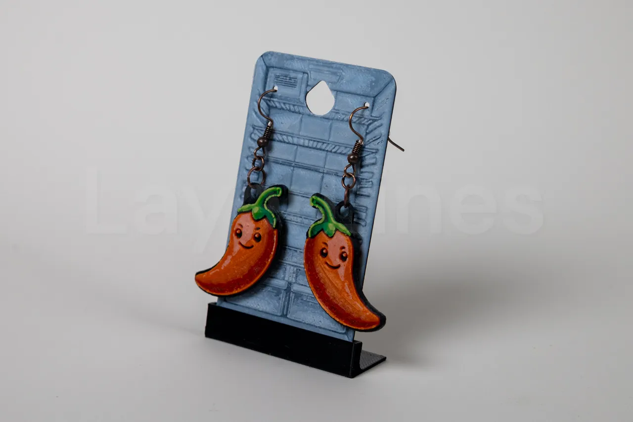 Chili Pepper Earrings - Happy Food Series view 2