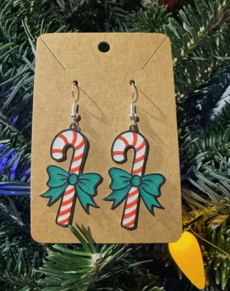 Candy Cane Earring view 2