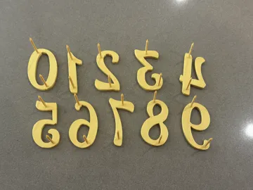 Letrero o emblema decorativo: Numbers Cake Plaques. Cake Decoration — vista de referencia 5