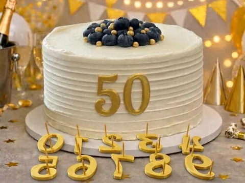 Letrero o emblema decorativo: Numbers Cake Plaques. Cake Decoration — referencia de MakerWorld