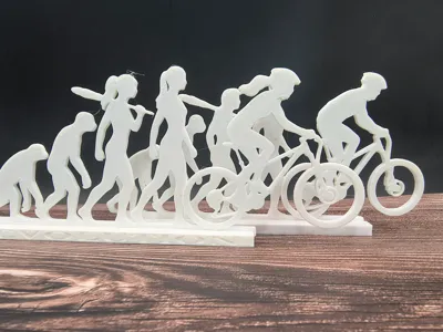 Human Evolution to Mountain Biker - Decor