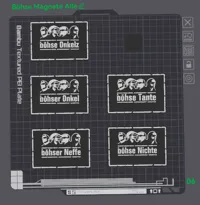 0.2mm layer, 3 walls, 15% infill Ohne Stadt und Datum