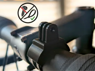 GoPro Action Cam mount for bicycle / no screws