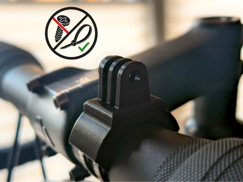 GoPro Action Cam mount for bicycle / no screws