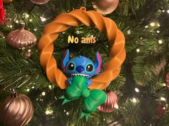 Stitch-style wreath