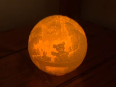 Santa's workshop lithophane