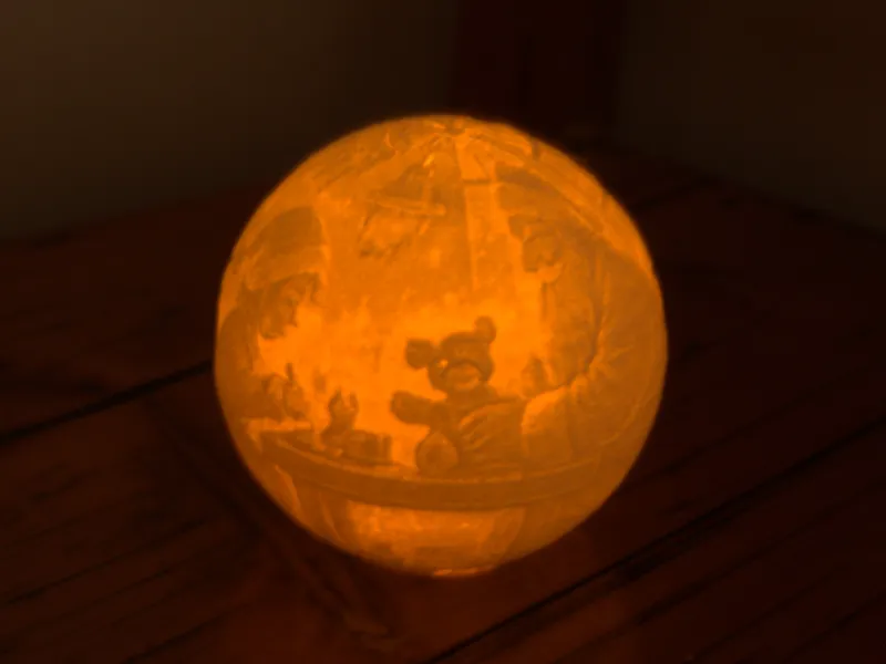 Santa's workshop lithophane