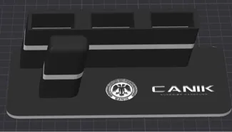 Canik Stand with logo Black n White 